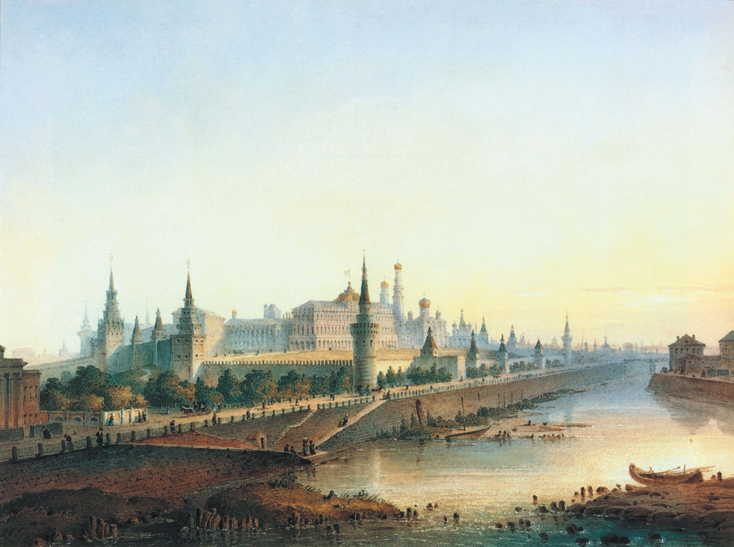 Josef Andreas Weiß (1814–1887). Вид Московского Кремля от каменного моста. 1852 Г.