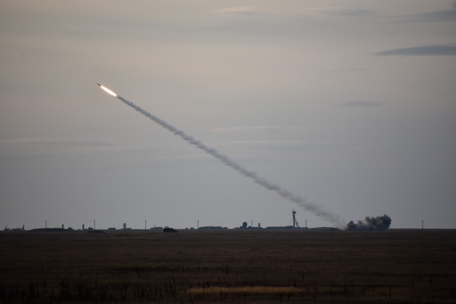 Испытания зенитных ракет в Херсонской области