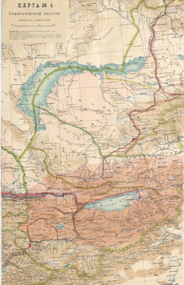 Карта 1917 года с обозначением районов восстания