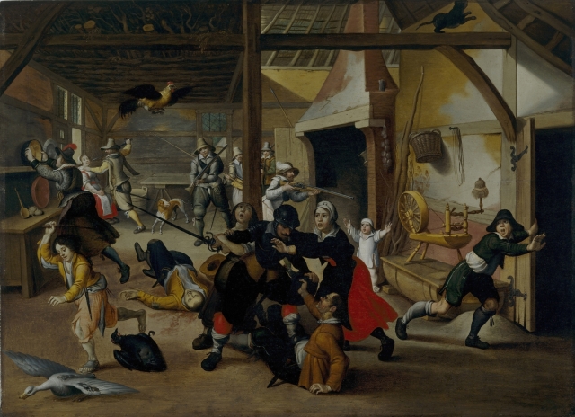 Себастьян Вранкс. Солдаты грабят ферму во время Тридцатилетней войны. 1620