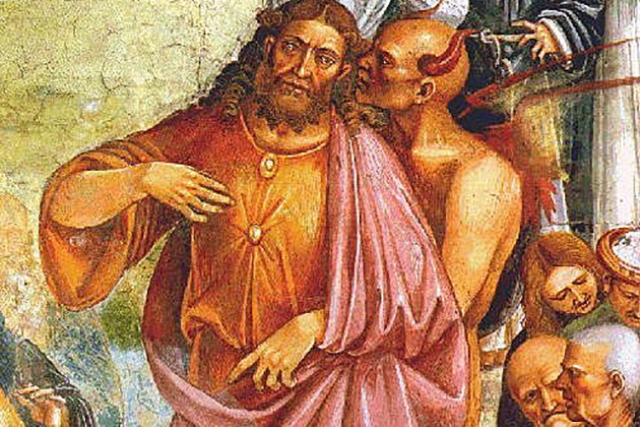 Лука Синьорелли. Антихрист и дьявол (фрагмент фрески). 1501