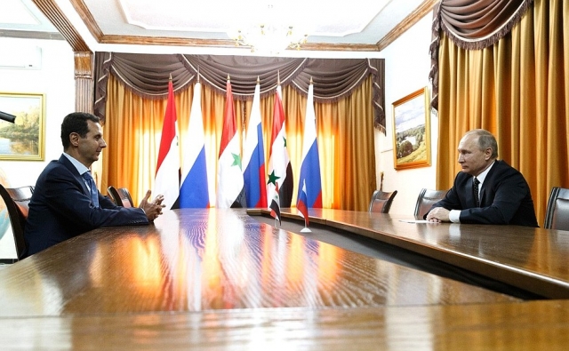 Встреча Владимира Путина с Башаром Асадом. Авиабаза Хмеймим в Сирии