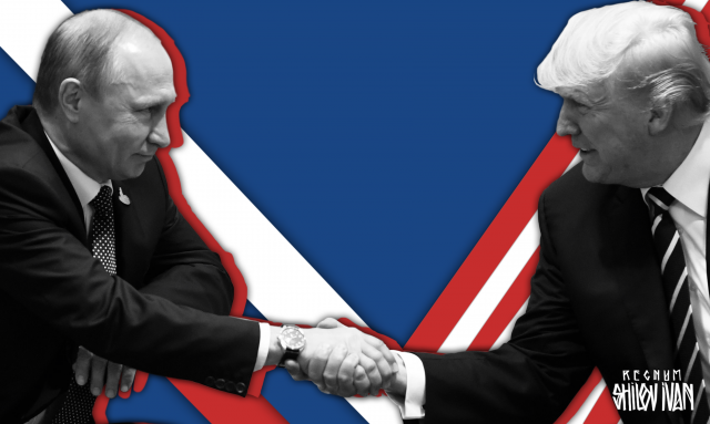 Владимир Путин и Дональд Трамп. 