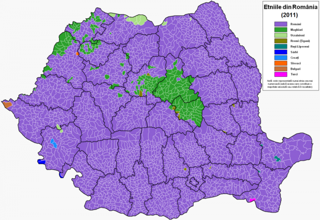 Этническая карта румынии