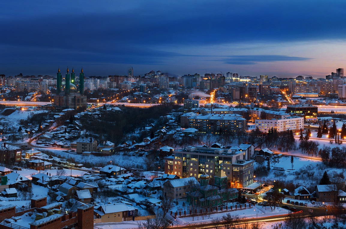 Фото ночной город уфа