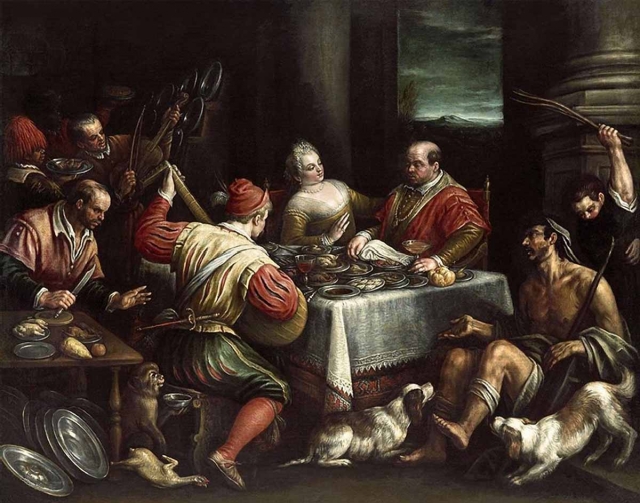 Леандро Бассано. Богач и нищий. 1595