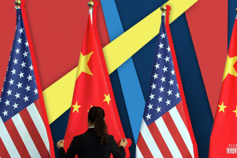 Флаги Китая и США. Иван Шилов © ИА REGNUM