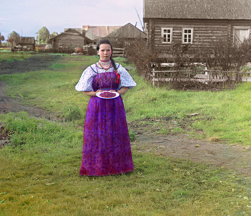Прокудин-Горский: Деревня в Вологодской губернии. 1909