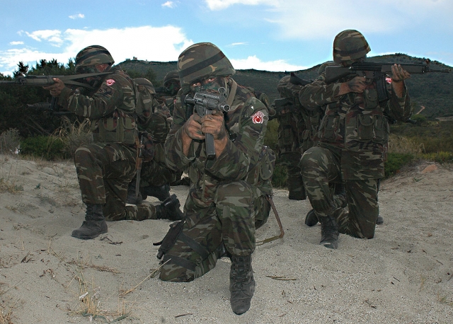Турецкие военные во время учений