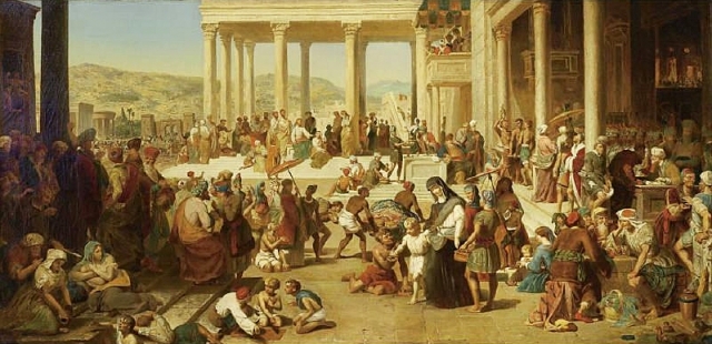 Эжен Делакруа. Сцена перед храмом в Иерусалиме. 1850