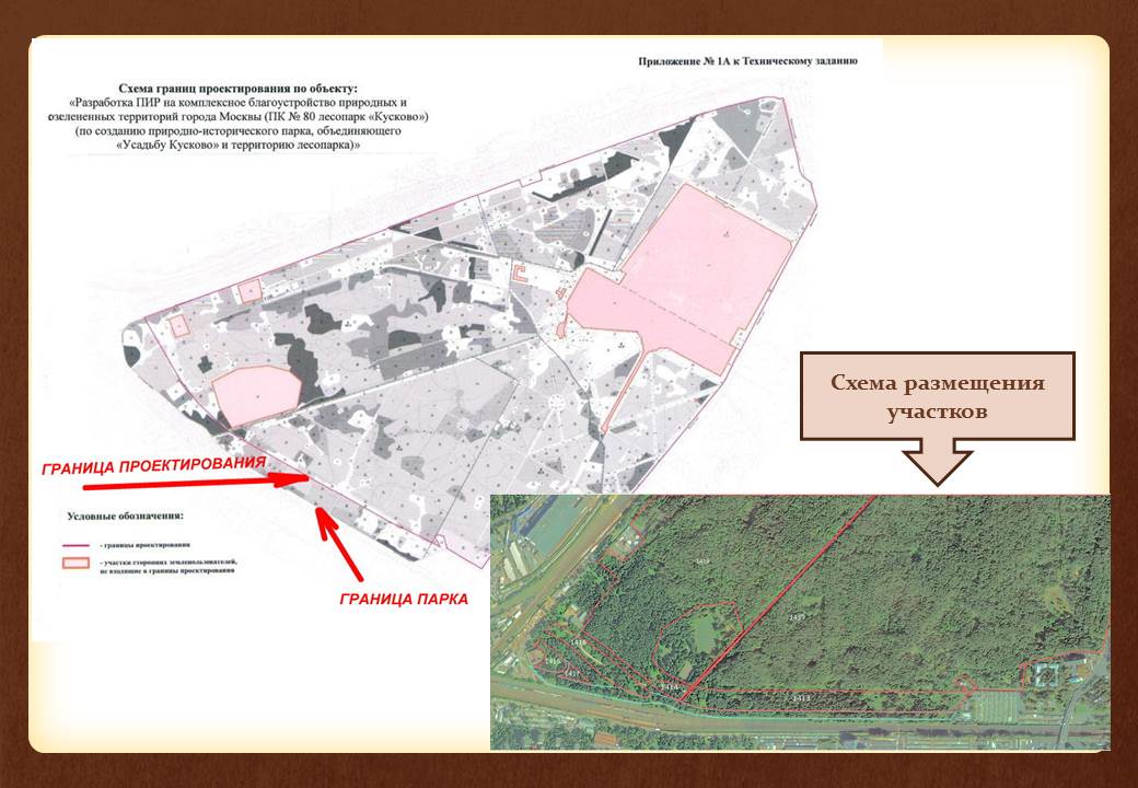Кусково парк план схема