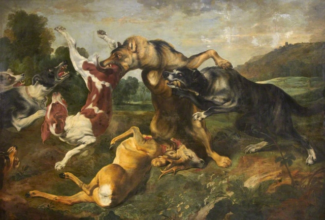 Пауль де Вос. Охота на волка.1591-1592