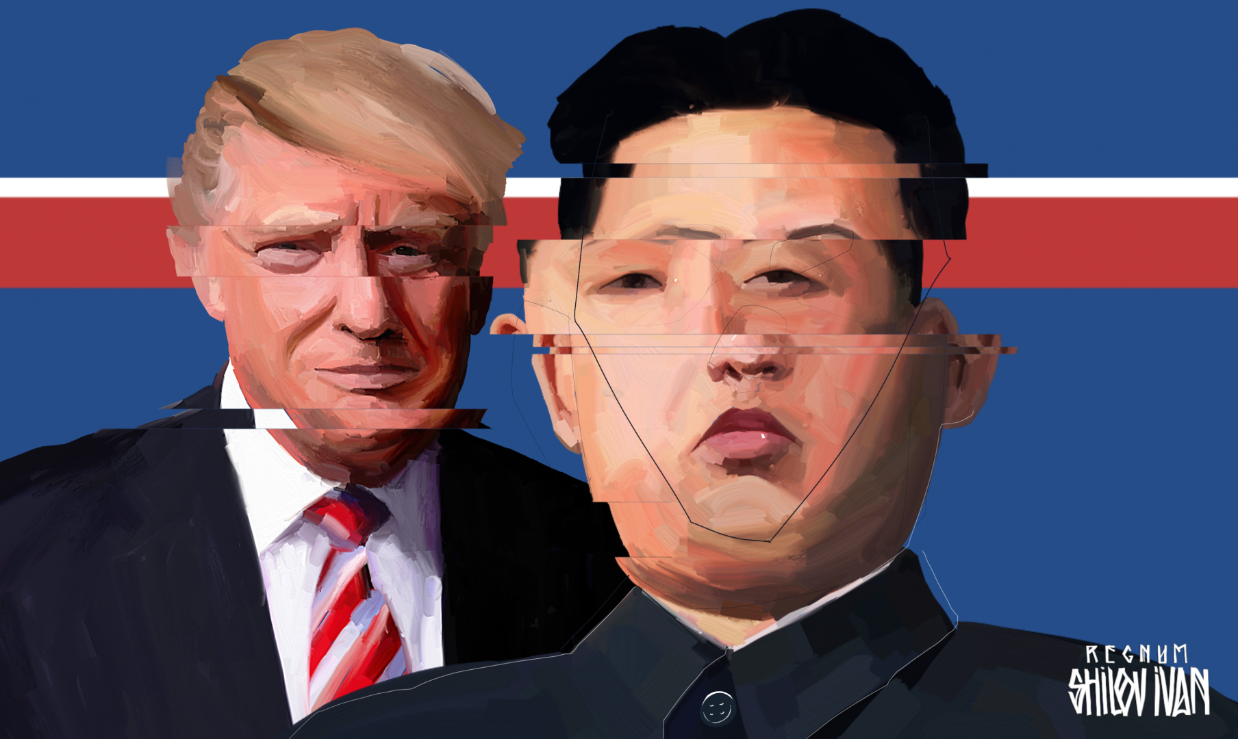 Дональд Трамп и Ким Чен Ын 
