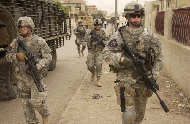 Американский патруль в Ираке