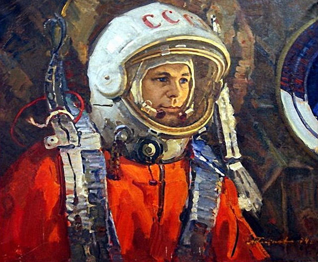 Андрей Плотнов. Ю.А. Гагарин. 1974