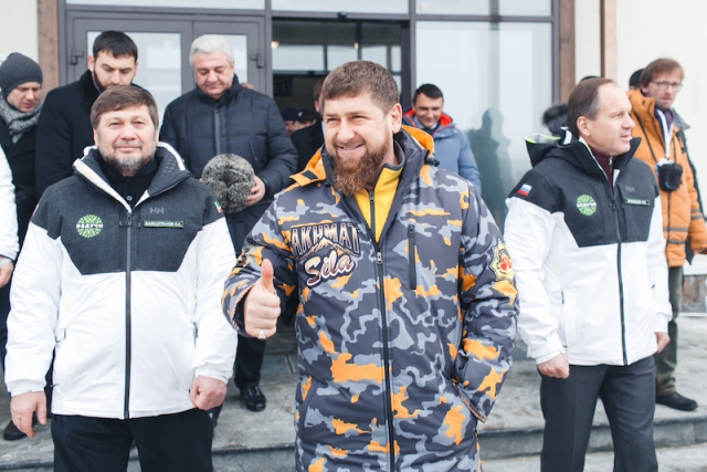 Рамзан Кадыров на открытии горнолыжного курорта «Ведучи»