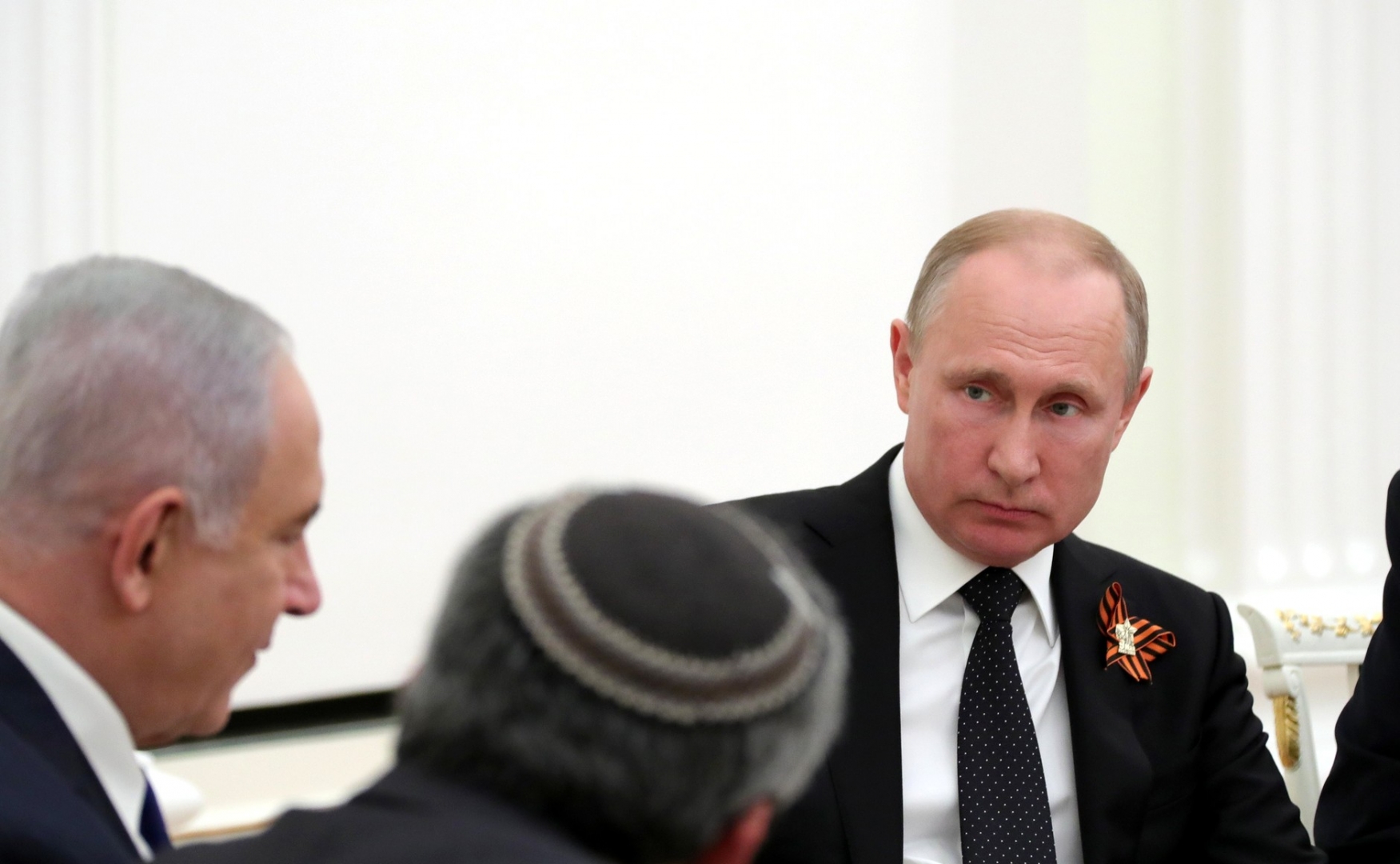Владимир Путин на переговорах с Биньямином Нетаньяху. Москва, 9 мая 2018 года