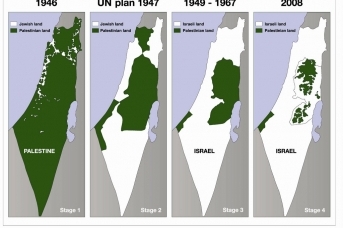 Карта палестины и израиля по годам