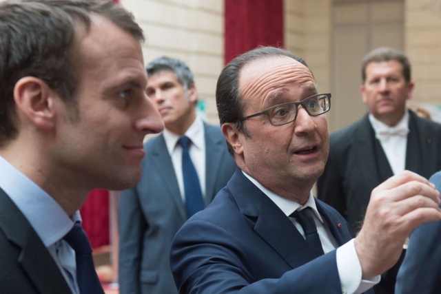 Эммануэль Макрон, Франсуа Олланд