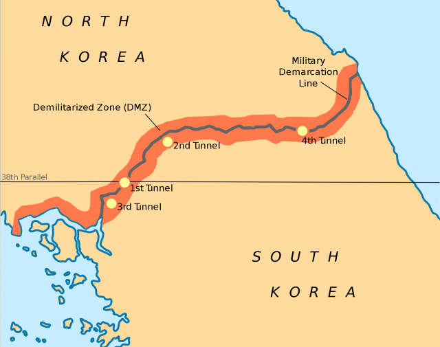 Граница Южной Кореи и КНДР. Демилитаризованная зона