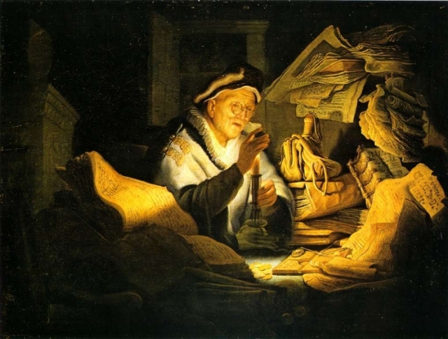 Рембрандт. Притча о неразумном богаче. 1627
