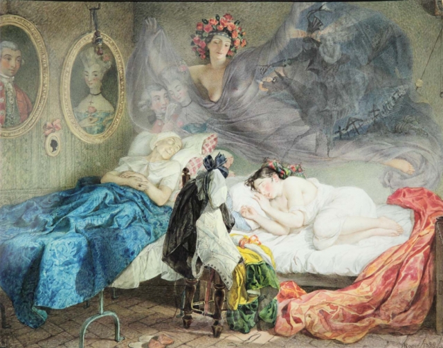 Карл Павлович Брюллов. Сон бабушки и внучки. 1829  