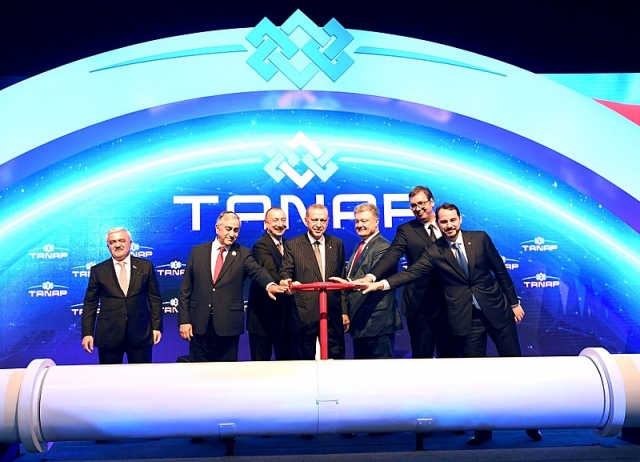 На церемонии открытия проекта TANAP в турецком Эскишехире. 12 июня 2018 года 