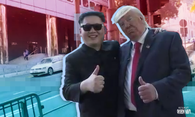 Ким Чен Ын и Дональд Трамп 
