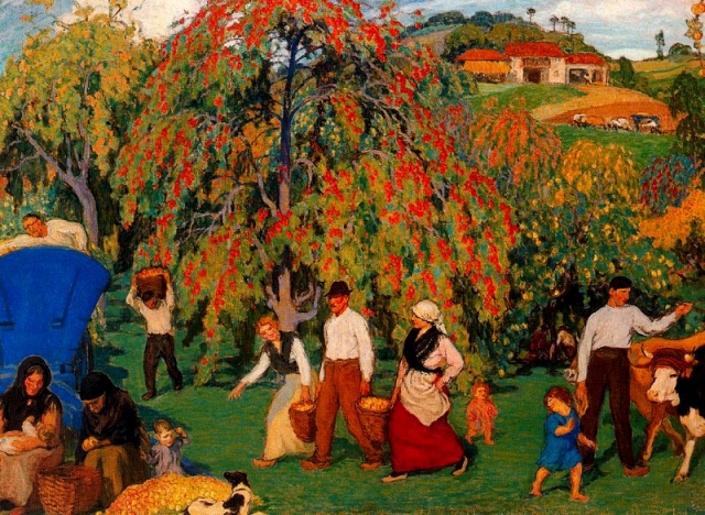 Никанор Пицоле. Сбор яблок. 1922 г