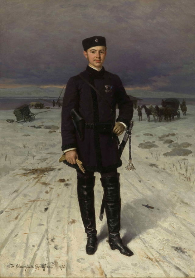 Николай Дмитриев-Оренбургский. Портрет русского солдата-добровольца. 1878
