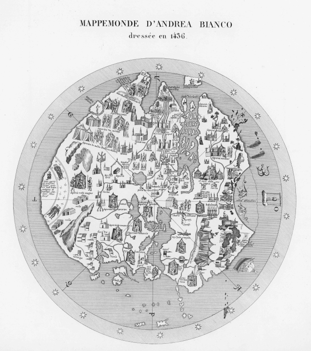 Великая Российская империя — карта Андреа Бьянко, факсимиле. 1436