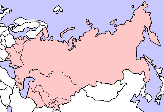 Контурная карта СССР