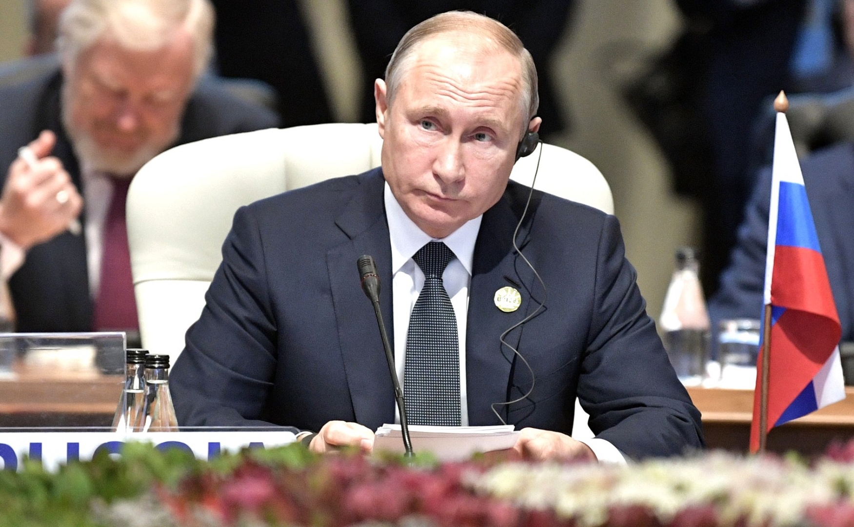 Владимир Путин на заседании саммита БРИКС в узком составе. 26 июля 2018 года, Йоханнесбург