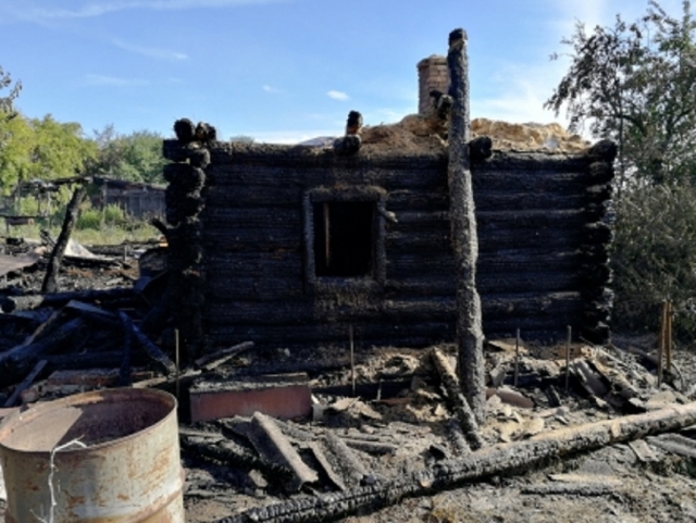 В Калужской области при пожаре в деревне Бели погиб пенсионер