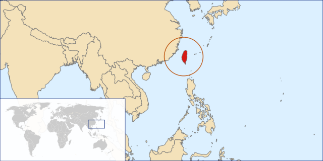 Остров Тайвань на карте 