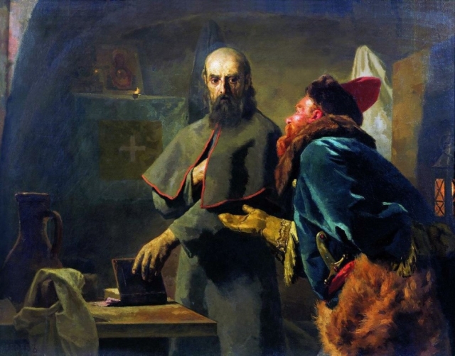 Николай Неврев. Митрополит Филипп и Малюта Скуратов. 1898