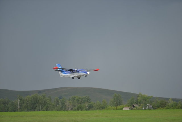 Самолёт Сибирской авиакомпании («СиЛА») L-410, который выполняет рейс по маршруту Горно-Алтайск – Новосибирск