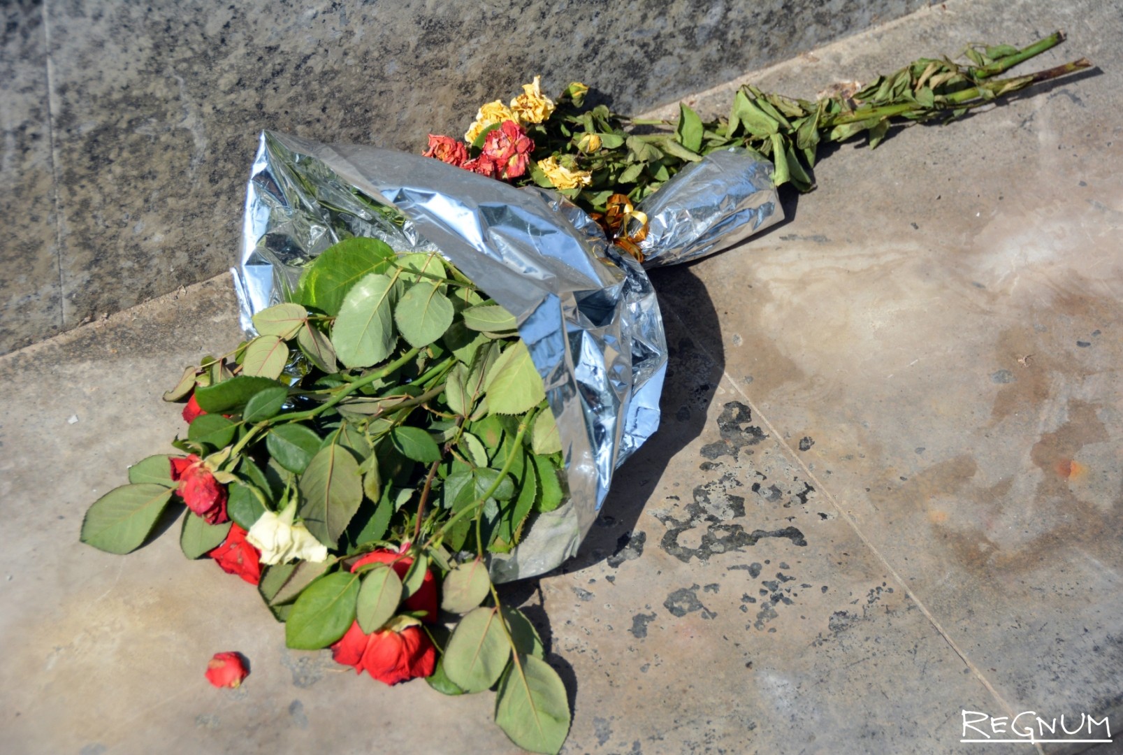 Братская могила в Центральном парке посреди цветочного безумия