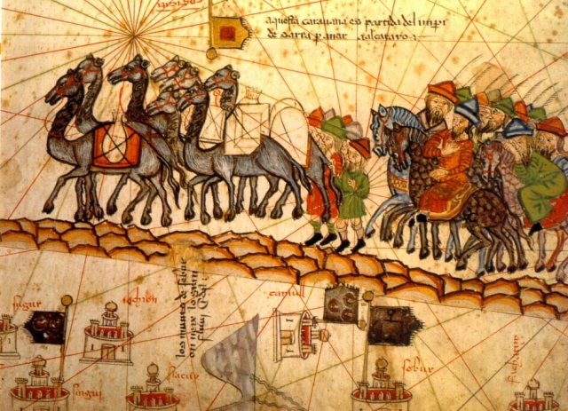 Авраам Крескес. Шёлковый путь — Каталонский атлас. 1375