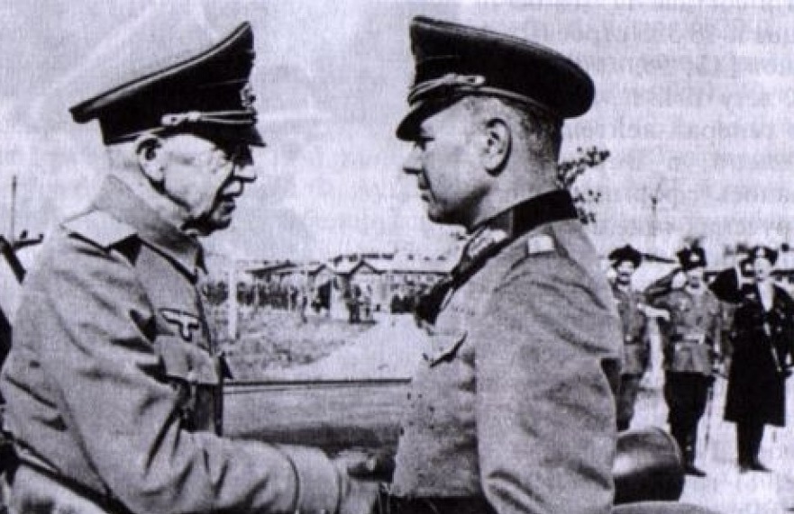 Встреча генерала фон-Панвица с генералом П.Н. Красновым. Сентябрь 1943 года