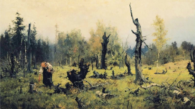 Василий Поленов. Горелый лес (фрагмент). 1881