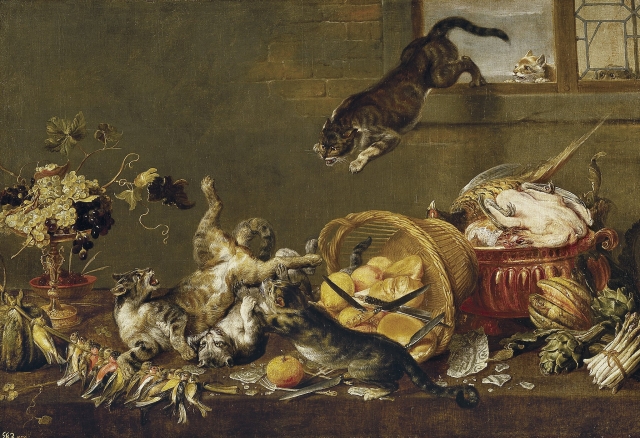 Корнелис де Вос. Драка котов. 1650