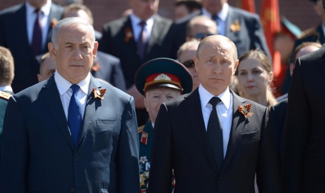 Биньямин Нетаньяху и Владимир Путин. 9 мая. Москва