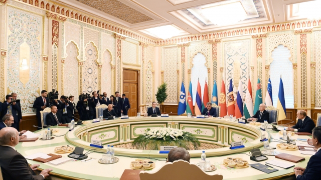 Заседание Совета глав государств СНГ в Душанбе 