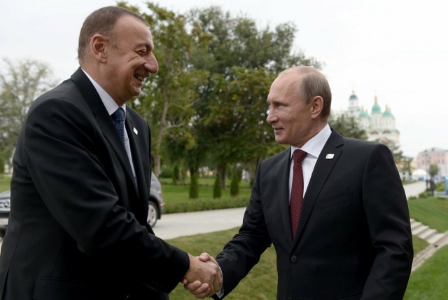 Владимир Путин с Ильхамом Алиевым 