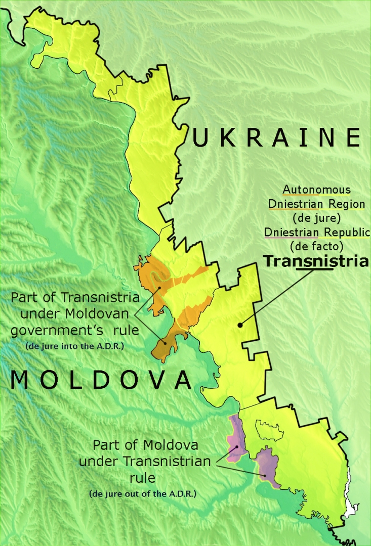 Карта приднестровский конфликт