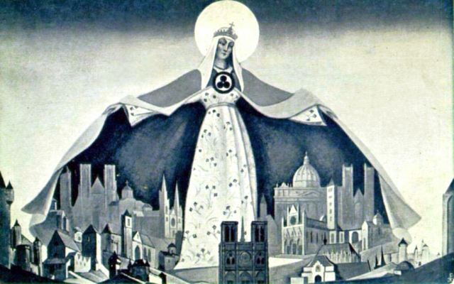 Николай Рерих. Мадонна Защитница (Святая Покровительница). 1933