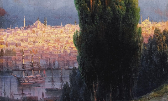 «Константинополь, вид на Золотой Рог» (фрагмент), Иван Айвазовский, 1880 г