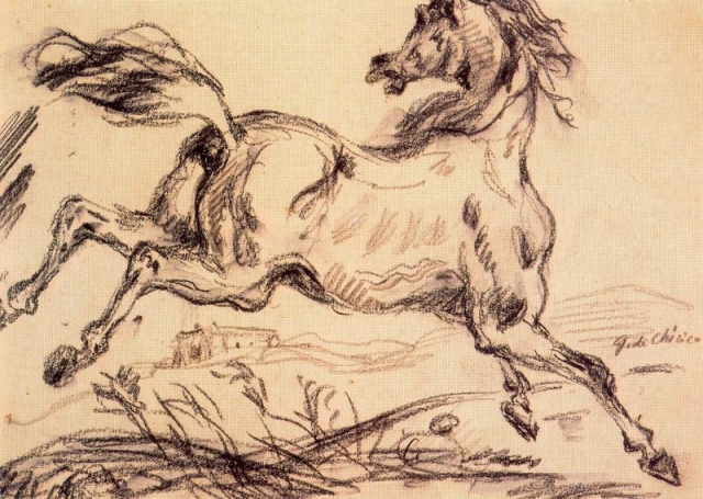 Джорджо де Кирико. Дикая лошадь (эскиз). Первая половина XX века