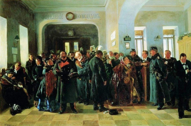 Владимир Маковский. Крах банка. 1881